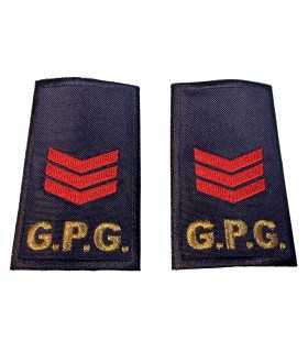 Coppia tubolari ricamati Grado ASSISTENTE CAPO Guardie Giurate GPG vigilanza