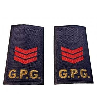 Coppia tubolari ricamati Grado ASSISTENTE CAPO Guardie Giurate GPG vigilanza