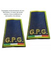 Coppia tubolari GPG ricamati con TRICOLORE Grado AGENTE SEMPLICE Guardia Giurata