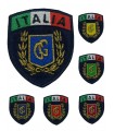 Patch a scudo Fregio Guardia Giurata con alloro e tricolore Italia scudetto con velcro
