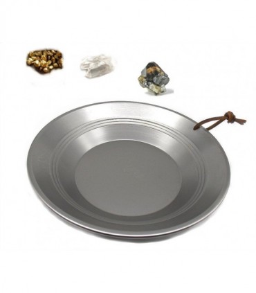 Padella rigata Estwing da 30 cm in acciaio per setaccio minerali