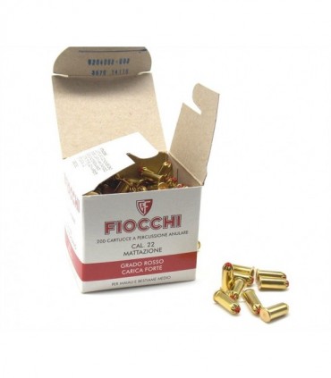 Cartucce Fiocchi mattazione calibro 22 grado rosso
