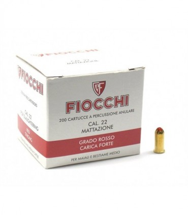 Cartucce Fiocchi mattazione calibro 22 grado rosso