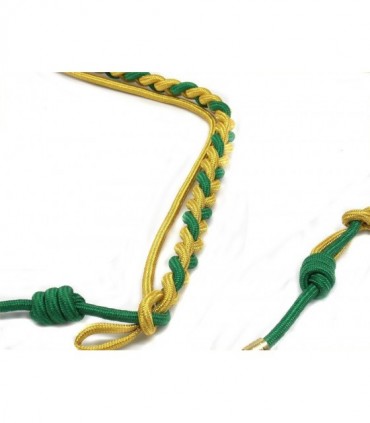 Cordone di rappresentanza verde oro per uniforme o divisa