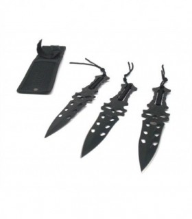Set 3 coltelli lancio neri SCH