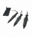 Set 3 coltelli lancio neri SCH