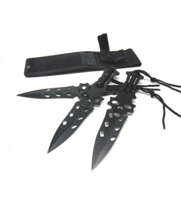 Set 3 coltelli lancio neri SCH