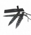 Set 3 coltelli lancio neri SCH