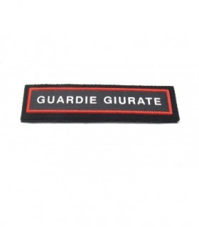 Scritta Guardia Giurata con strip in materiale plastificato