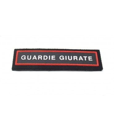 Scritta Guardia Giurata con strip in materiale plastificato