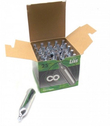 Bomboletta CO2 Liss per pistola aria compressa 25 pezzi