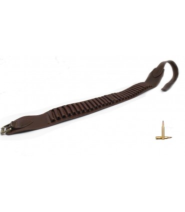 Cartuccera Delfiero cuoio per carabina calibro 30 06 e similari