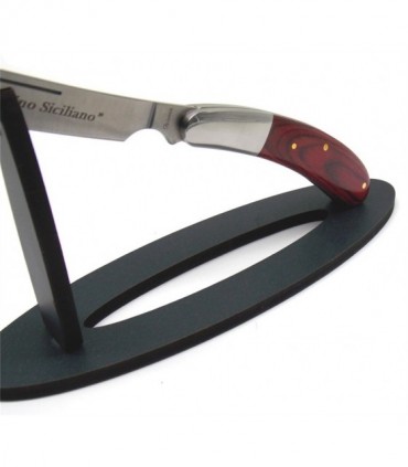 Espositore in legno nero per coltello singolo