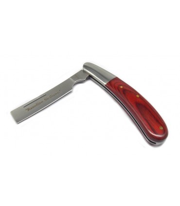 Coltello rasolino siciliano manico palissandro rosso