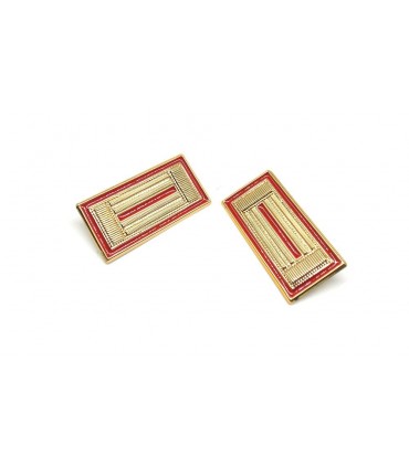 Mostrine metallo per giacca rosso dorato