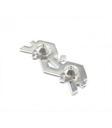 Greca metallo argentata con viti