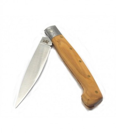 Coltello pattada inox manico ulivo 18 cm testina in acciaio