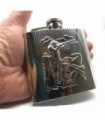 Fiaschetta inox cacciatore con cane 6 once