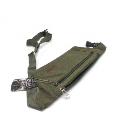 Tasca marsupio Barbaric in tessuto canvas leggero colore verde