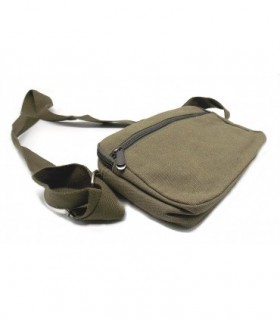 Marsupio Barbaric con tracolla in tessuto canvas verde