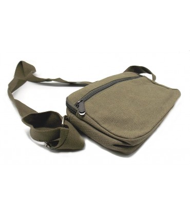 Marsupio Barbaric con tracolla in tessuto canvas verde