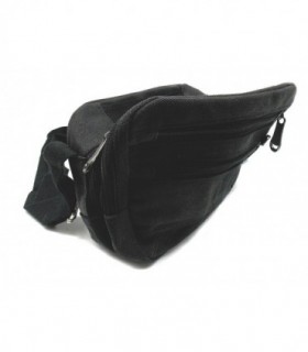 Marsupio Barbaric con tracolla in tessuto canvas grigio scuro