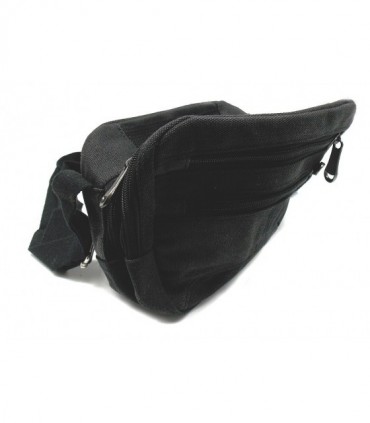 Marsupio Barbaric con tracolla in tessuto canvas grigio scuro