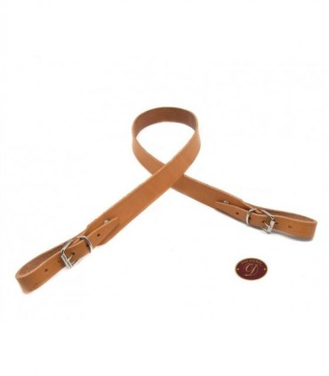 Bretella porta fucile in vacchetta naturale ingrassata