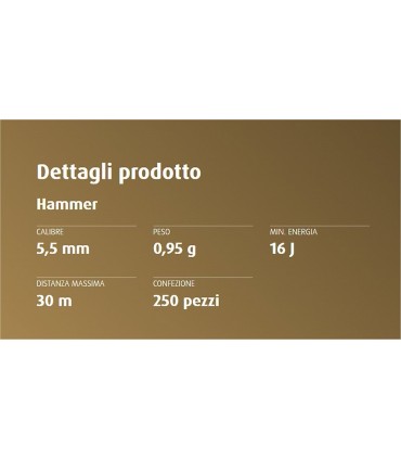 Pallini HN Excite cal 5,5 Hammer per carabina aria compressa