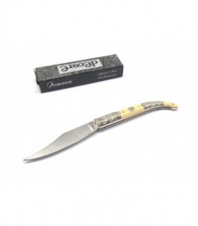 Coltello Albainox manico avorio con inserti di colore argento