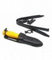 Coltello da sub Mac lama curva 9 cm manico giallo