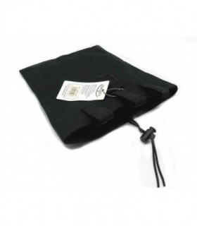 Borsa porta caricatori esausti in tela nera da cintura cinturone