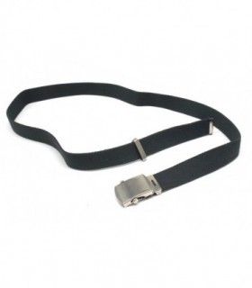 Cintura tela nera altezza 3 cm con fibbia ad incastro