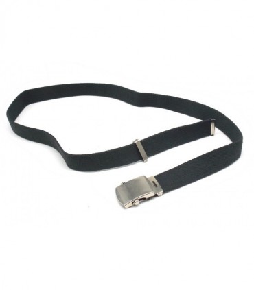 Cintura in canapa tela nera altezza 3 cm con fibbia ad incastro