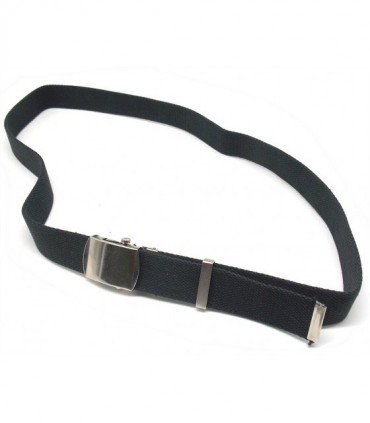 Cintura in canapa tela nera altezza 3 cm con fibbia ad incastro