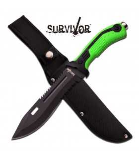 HK-791 - Survivor outdoor fixed blade knife 12,75" overall - with nylon sheath