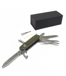 Coltello multiuso 12 usi manico verde