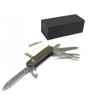 Coltello multiuso 12 usi manico verde
