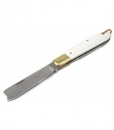 Coltello senza punta De Luca Mozzetta manico bianco