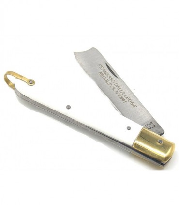 Coltello senza punta De Luca Mozzetta manico bianco