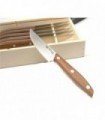 Set 6 pezzi coltello bistecca Due Cigni manico in noce