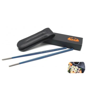 Bacchette Due Cigni per Sushi in titanio con punta lunga