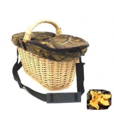 Cesta paniere Ra Sport in vimini bianco porta funghi