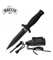 MU-1141BK - MASTER USA - Survival fixed blade knife 6.75" overall with fire starter
