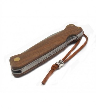 Coltello western Delfiero manico legno e lama damascata