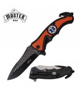 MU-A069OR - MASTER USA - Emergency/Rescue spring assisted knife - Medic