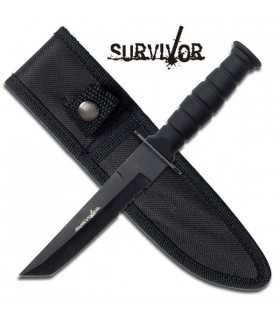 HK-1023TN Coltello militare a lama fissa da 11 cm acciaio inox con fodero SURVIVAL Outdoor