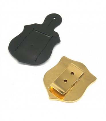 Placca fregio Sicurezza Privata con supporto cuoio