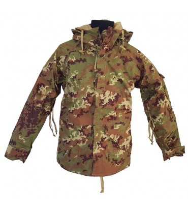 Giubbotto PARKA VEGETATO ITALIANO impermeabile e traspirante per uso militare Esercito o all'aperto