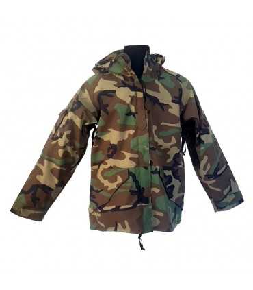 Giubbotto PARKA VEGETATO ITALIANO impermeabile e traspirante per uso militare Esercito o all'aperto